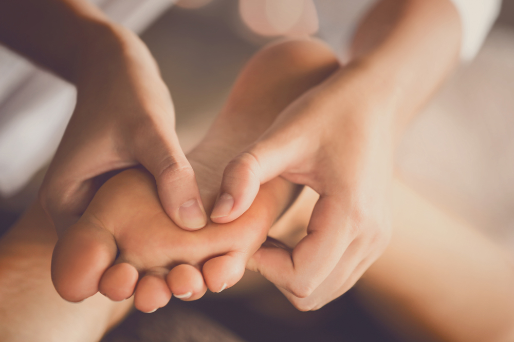 Lymfatická masáž plosky nohou